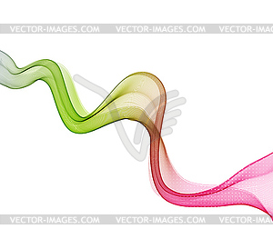 Abstract blue transparent wave background - vector image