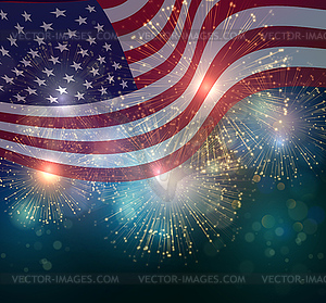 United States flag - royalty-free vector image