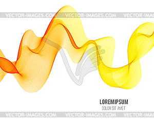 Abstract wave design element. Orange and yellow wav - vector image