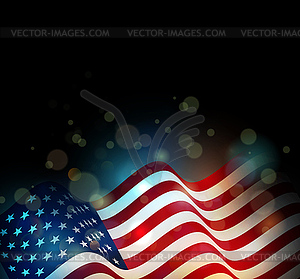 United States flag - stock vector clipart