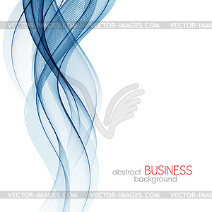 Abstract background, blue wavy - vector clipart