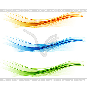 Abstract color wave design element - vector image