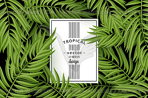 Tropical Palm leaves. seamless - vector EPS clipart