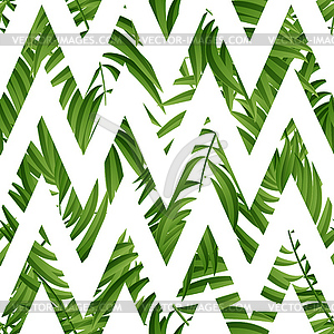 Tropical Palm leaves. seamless - vector image