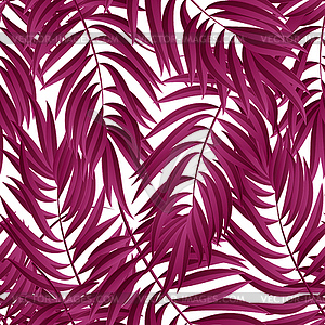 Tropical Palm leaves. seamless - vector clipart