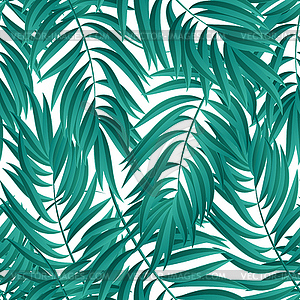 Тропические пальмы листья. бесшовный - изображение в векторном формате