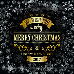 Typographic Retro Christmas Design - vector image