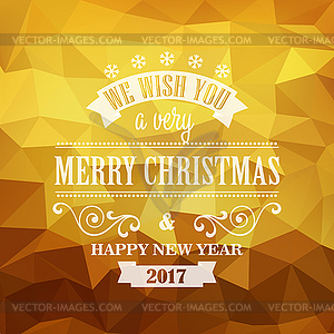 Typographic Retro Christmas Design - vector image