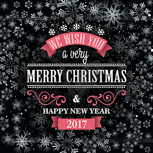 Typographic Retro Christmas Design - vector clipart / vector image