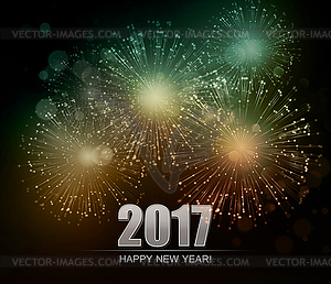 Holiday Fireworks Background - vector clipart