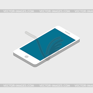 Flat isometric infographic phone - vector image