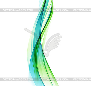 Abstract background, blue green wavy - vector clip art