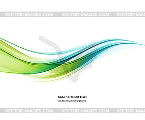 Abstract background, blue green wavy - vector image