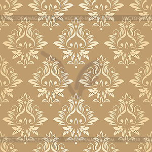 Luxury golden damask wallpaper - vector clip art