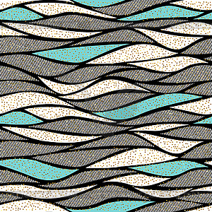 Seamless wave pattern for textile and decoration - vector clip art