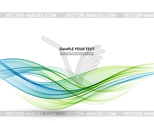 Abstract background, blue green wavy - vector clipart