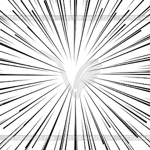 Abstract comic book flash explosion radial lines - vector image