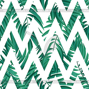 Tropical Palm leaves. seamless - vector clip art