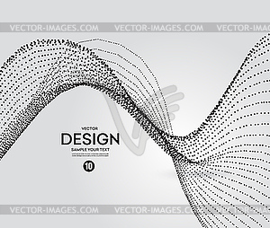 Abstract background with dots lines. particles. - vector image