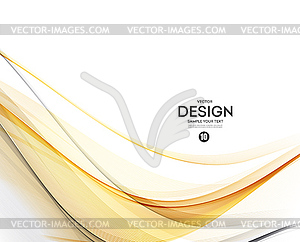 Abstract background, orange wavy - vector image