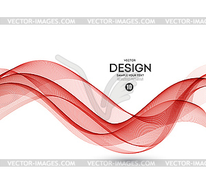 Abstract background, red wavy - vector clipart
