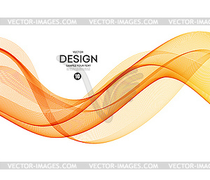 Abstract background, orange wavy - vector clipart