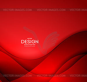 Red Template Abstract background with curves - vector image