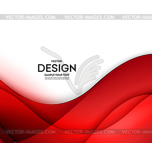 Red Template Abstract background with curves - vector clipart