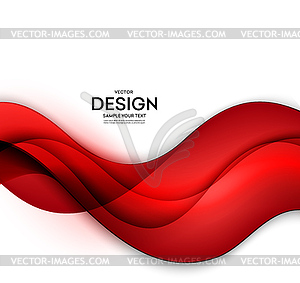 Red Template Abstract background with curves - vector clip art