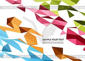 Цветное абстрактное геометрическое изображение с треугольником - векторный клипарт Royalty-Free