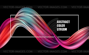 Abstract colorful background, color flow liquid wav - vector clipart