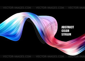 Abstract colorful background, color flow liquid wav - vector image