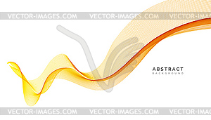 Abstract background, orange wavy - vector clipart