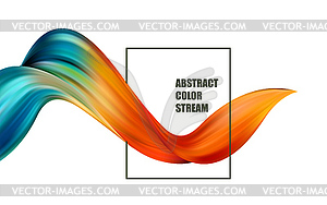 Abstract colorful background, color flow liquid wav - vector clip art