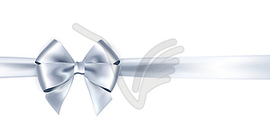 Shiny satin ribbon. bow and ribbon - vector image