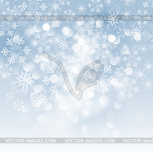 Winter card with snowflakes.  - vector image