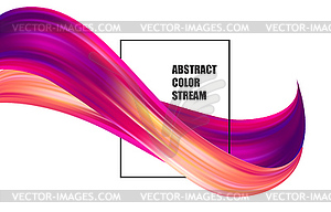 Abstract colorful background, color flow liquid wav - vector image