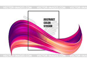 Abstract colorful background, color flow liquid wav - vector clipart