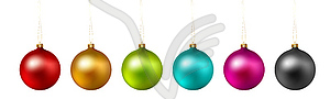 Set of color Christmas ball.  - vector image