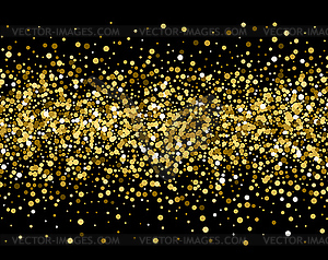 Gold sparkles. Gold glitter  - vector image