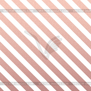 Rose Gold glittering diagonal lines pattern - vector image