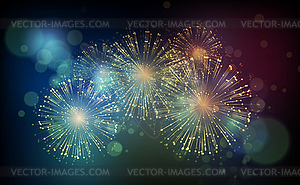 Holiday Fireworks Background. Happy New Year - vector clipart