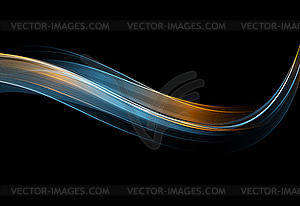 Абстрактный элемент дизайна блестящей цветной волны - изображение в векторе / векторный клипарт