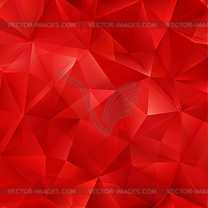 Red bright background with triangle shapes - vector image