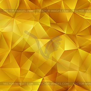 Gold bright background with triangle shapes - vector image