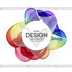 Abstract colorful background, color flow wave for - royalty-free vector image