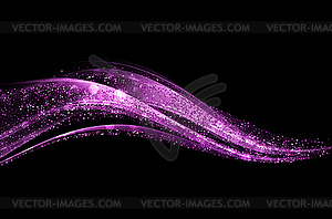 Abstract shiny color gold wave design element - vector image