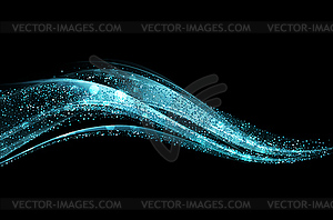 Abstract shiny color gold wave design element - vector clipart