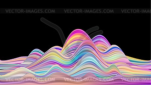 Abstract colorful background, color flow liquid wave - vector image