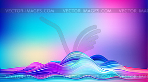 Abstract colorful background, color flow liquid wave - vector clip art